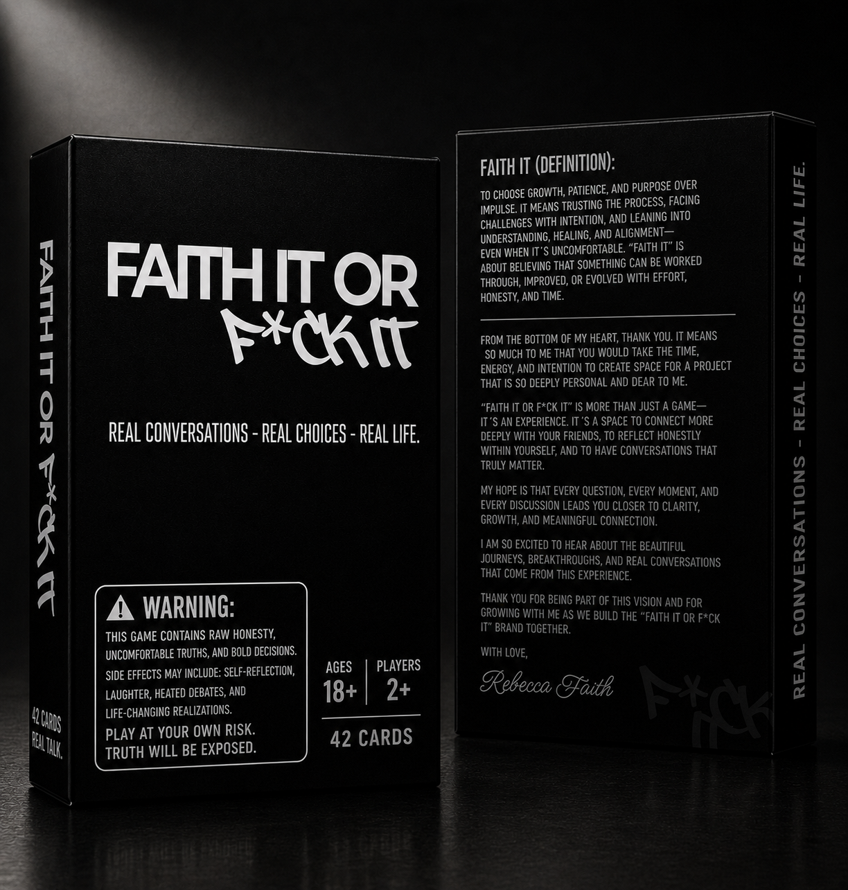 FAITH IT or F*CK IT – The Card Game of Real Conversations, Real Choices & Real Life